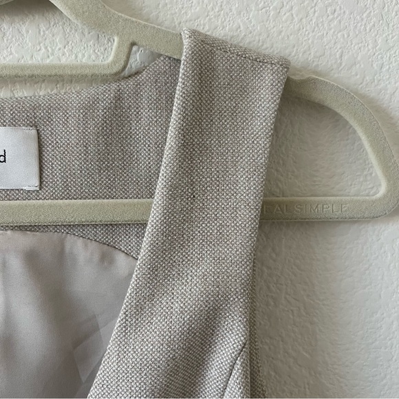 Aritzia Wilfred Desire Wool Blend Twill Suit Vest Button Preppy Academia SZ 4 - Picture 7 of 16